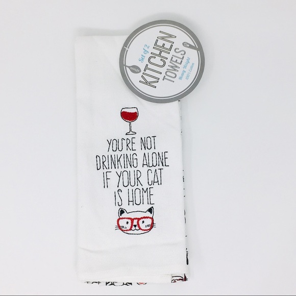 You’re Not Drinking Alone If Your Cat Home Towel - Picture 2 of 8